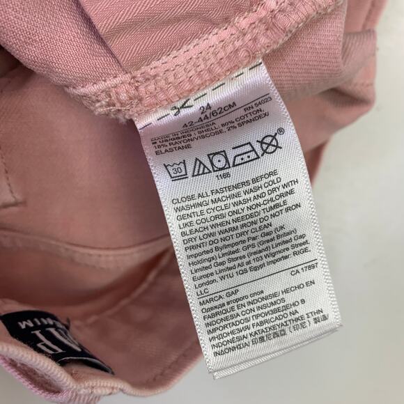 Gap 1969 True Skinny Jeans Size 24 Ankle Promenade Pink Denim Stretch High Rise - Picture 5 of 6